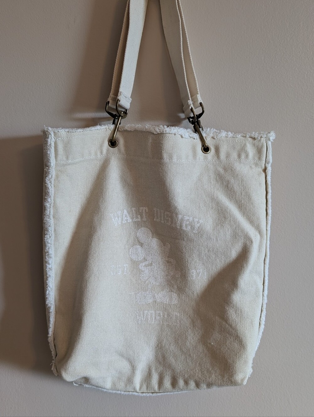 Disney Mickey Cream Canvas Tote Bag